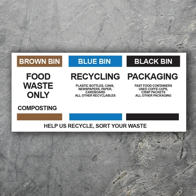  Brown Blue Black Bin